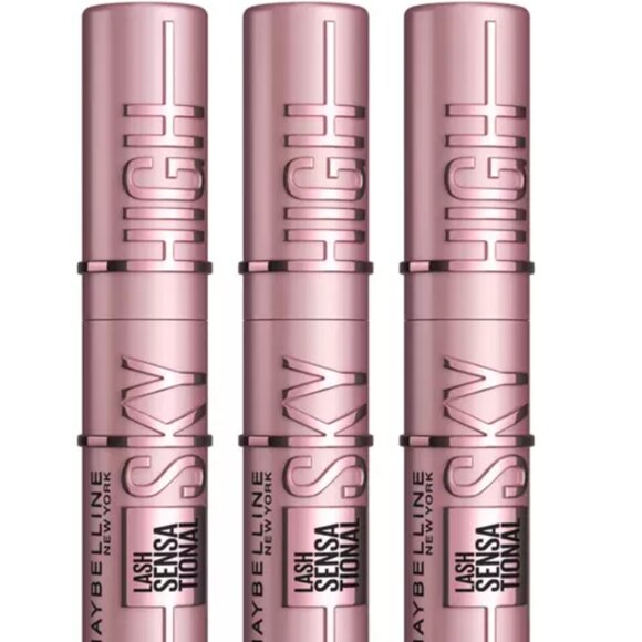 Maybelline Sky High Mascara, 3 Pack- Blackest Black - Picture 1 of 6